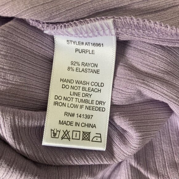 Astr The Label Bodysuit Ribbed Thong Purple Medium Stretch New Cutout - Picture 6 of 12